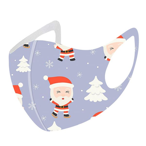 мода маска для лица открытая ткань маска для лица рождество санта-клаус печать рот шапка моющаяся ветрозащитная маска мондкапджес sasbaar sq