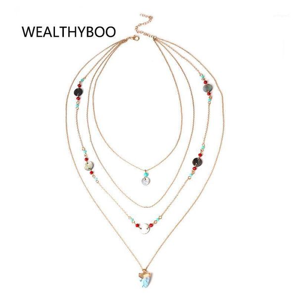chokers wealthyboo bohemia shell glass beads statement choker necklace chic layer multi chains collar women body chain necklaces1, Golden;silver
chokers wealthyboo bohemia shell glass beads statement choker necklace chic layer multi chains collar women body chain necklaces1, Golden;silver