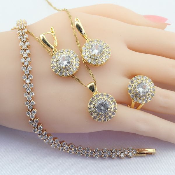 round white cubic zirconia gold color jewelry sets for women bracelet earrings necklace pendant rings gift box wpaitkys
round white cubic zirconia gold color jewelry sets for women bracelet earrings necklace pendant rings gift box wpaitkys