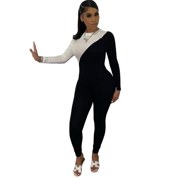 women's jumpsuits & rompers 2021 fashion women black white patchwork o neck long sleeve skinny night club bandage bodysuit plus size cl
women's jumpsuits & rompers 2021 fashion women black white patchwork o neck long sleeve skinny night club bandage bodysuit plus size cl