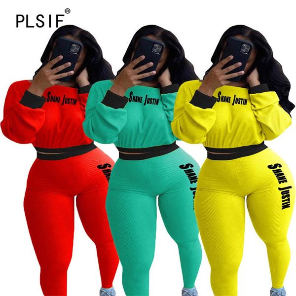 o nekc long sleeve letter print crop and pants 2 pieces set casual lady fashion women outfits, Gray
o nekc long sleeve letter print crop and pants 2 pieces set casual lady fashion women outfits, Gray