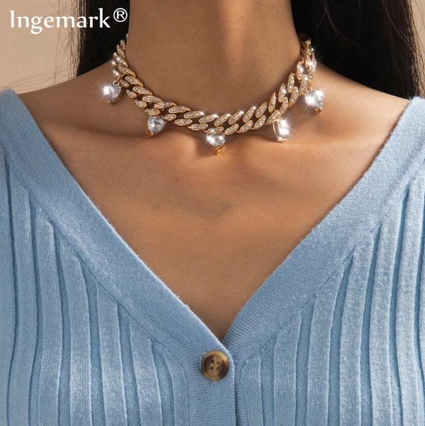 chains goth luxury iced out paved rhinestones chain necklace women wedding punk love heart tassel pendant full crystal jewelry gifts, Silver
chains goth luxury iced out paved rhinestones chain necklace women wedding punk love heart tassel pendant full crystal jewelry gifts, Silver