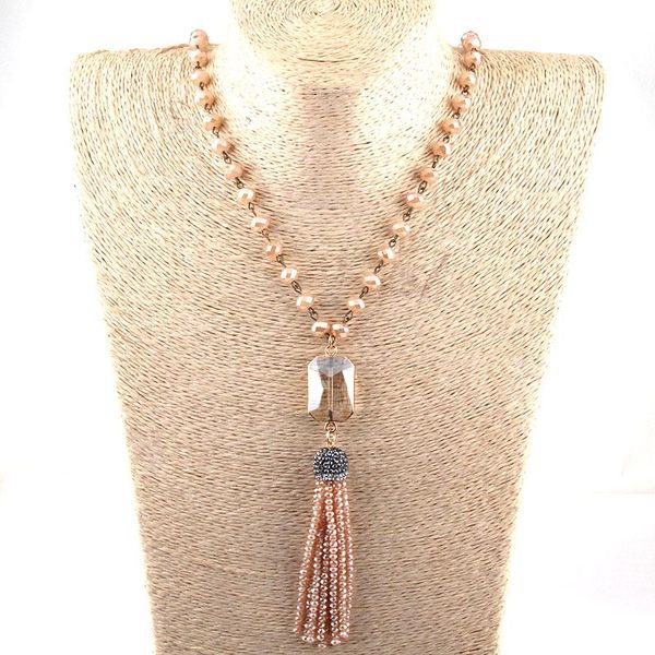 pendant necklaces fashion bohemian tribal jewelry glass crystal rosary chain link tassel, Silver
pendant necklaces fashion bohemian tribal jewelry glass crystal rosary chain link tassel, Silver