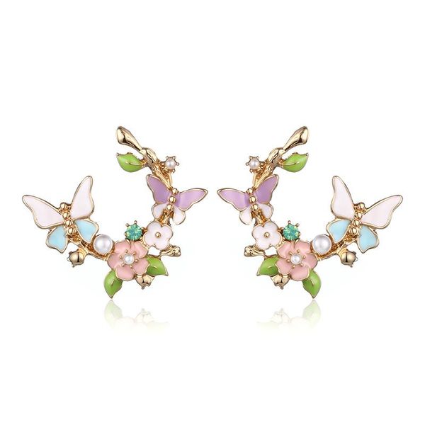 newful lacquer flower butterfly stud earrings for women new alloy pearl earring fashion jewelry boucle d'oreille femme, Golden;silver
newful lacquer flower butterfly stud earrings for women new alloy pearl earring fashion jewelry boucle d'oreille femme, Golden;silver