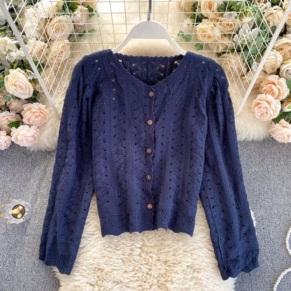 women's knits & tees korean style sweater knit women's v-neck long-sleeved hollow inner and outer wear small cardigan uk3221, White
women's knits & tees korean style sweater knit women's v-neck long-sleeved hollow inner and outer wear small cardigan uk3221, White