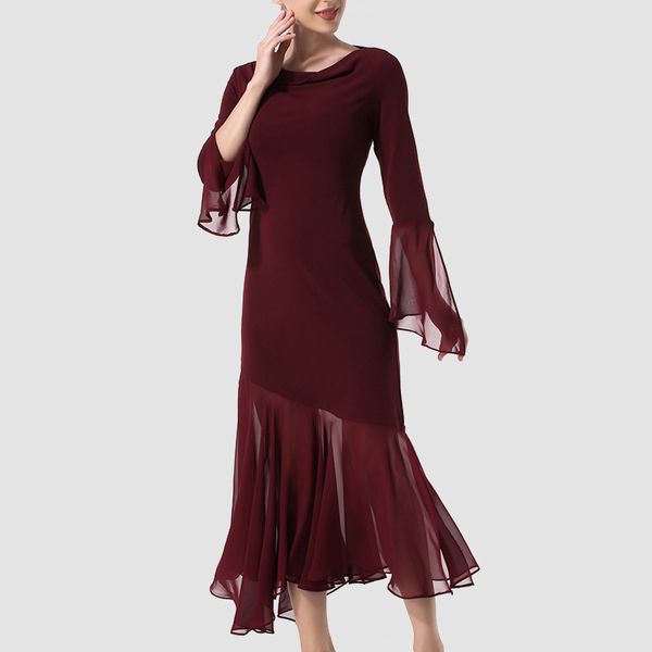 ballroom dress ladies waltz dance clothing long sleeve dress claret tango dancewear flamengo modern dance competition dress 523, Black;red
ballroom dress ladies waltz dance clothing long sleeve dress claret tango dancewear flamengo modern dance competition dress 523, Black;red