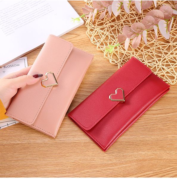 fashion wallets pu leather long heart card holder phone checkbook organizer coin purse for women, Red;black
fashion wallets pu leather long heart card holder phone checkbook organizer coin purse for women, Red;black