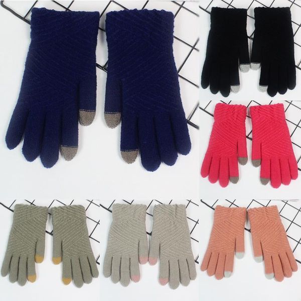 five fingers gloves 2021 autumn knitted soft cashmere wool size touch screen full finger winter golves stripe 1pair keep warm, Blue;gray
five fingers gloves 2021 autumn knitted soft cashmere wool size touch screen full finger winter golves stripe 1pair keep warm, Blue;gray
