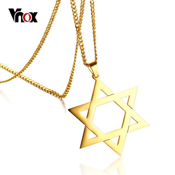 vnox trendy hexagram pendant necklace for man stainless steel star of david shape 24" link chain male jewelry, Silver
vnox trendy hexagram pendant necklace for man stainless steel star of david shape 24" link chain male jewelry, Silver