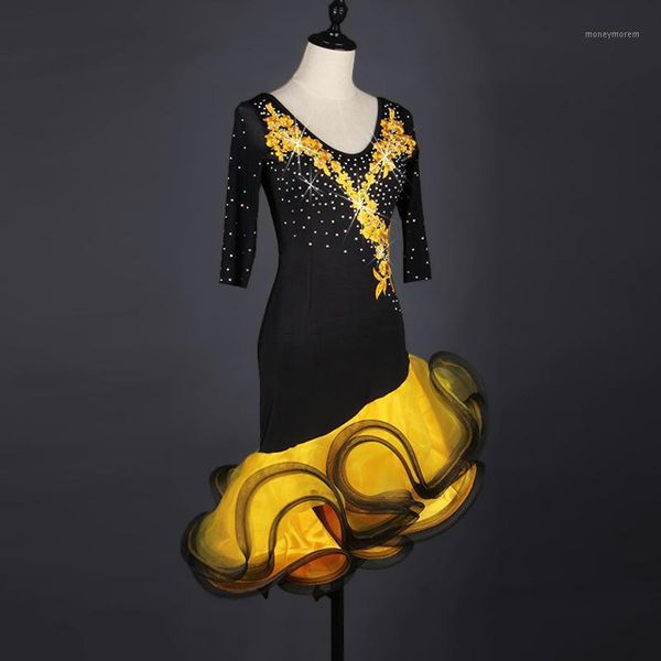 stage wear women rhinestone salsa samba cha competition dresses latin dance dress yellow ballroom rumba dancing wear1, Black;red
stage wear women rhinestone salsa samba cha competition dresses latin dance dress yellow ballroom rumba dancing wear1, Black;red