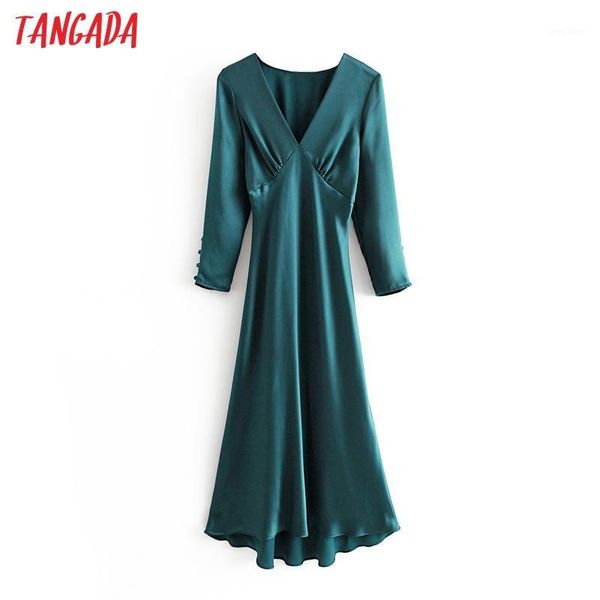 tangada women korea solid dress deep v neck long sleeve pleated vintage party midi dress ladies vestidos 3h301, Black;gray
tangada women korea solid dress deep v neck long sleeve pleated vintage party midi dress ladies vestidos 3h301, Black;gray
