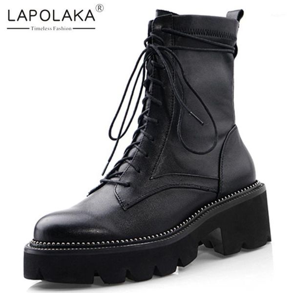 boots lapolaka 2021 british fashion cool motorcycle women shoes platform comfy ankle female1, Black 
boots lapolaka 2021 british fashion cool motorcycle women shoes platform comfy ankle female1, Black