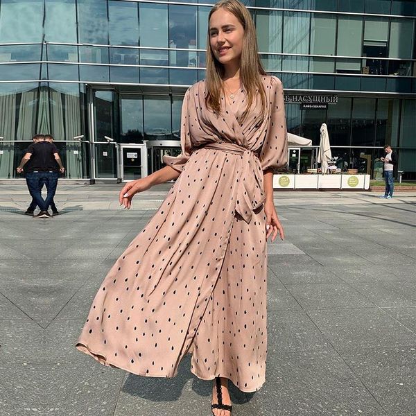 bandage maxi long bohemian summer dress women female high split v neck beach dress fashion party dress polka dot, Black;gray
bandage maxi long bohemian summer dress women female high split v neck beach dress fashion party dress polka dot, Black;gray
