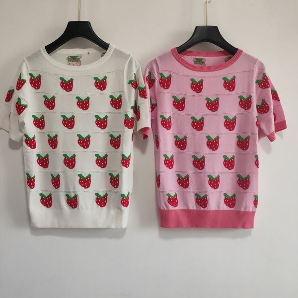 milan runway sweater 2020 short sleeves o neck strawberry women's sweaters high end jacquard pullover women designer sweater 0417-10, White;black
milan runway sweater 2020 short sleeves o neck strawberry women's sweaters high end jacquard pullover women designer sweater 0417-10, White;black