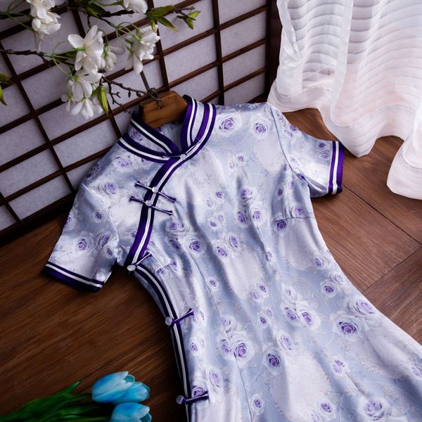 women's chinese style short sleeve slow dress cheongsamcheongsam cheongsamwork detail eight button banquet cheongsam improved dress med, Black;gray
women's chinese style short sleeve slow dress cheongsamcheongsam cheongsamwork detail eight button banquet cheongsam improved dress med, Black;gray