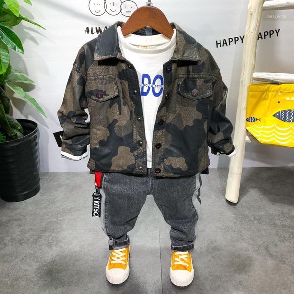 boys sets spring&autumn boys clothes pu leather camouflage coat +t-shirt + jeans 3pcs sports set children suit 2-6years1, White
boys sets spring&autumn boys clothes pu leather camouflage coat +t-shirt + jeans 3pcs sports set children suit 2-6years1, White