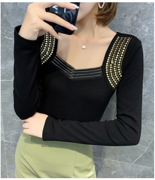 new long sleeve drill with 100 t- t-shirt zipperunderpants zipper in autumn and winter of 2019 personalized zipper square neck fashion s, White
new long sleeve drill with 100 t- t-shirt zipperunderpants zipper in autumn and winter of 2019 personalized zipper square neck fashion s, White