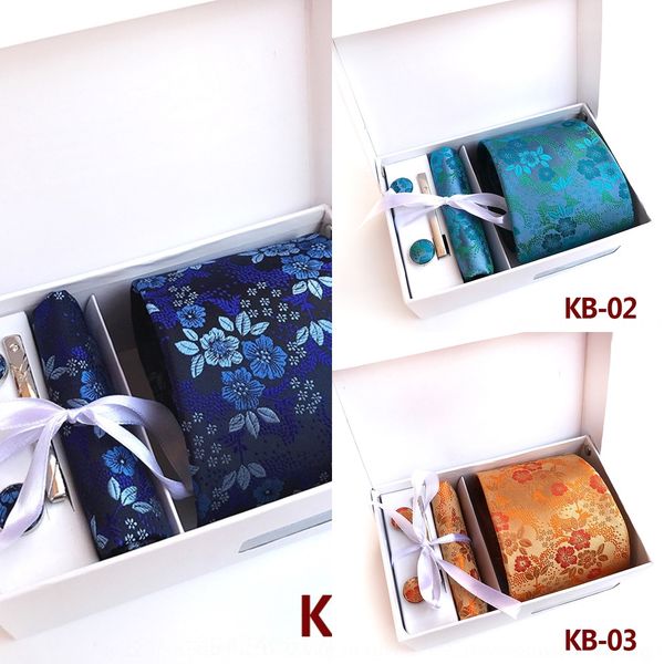 btqm three polyester of sets jacquard 8 cm necktie pocket box towel, Black;blue