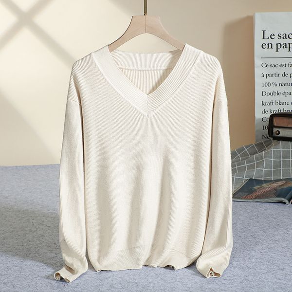 2021 new v neck women sweater autumn winter basic thick warm jumper femme christmas sweaters ribbed knitted pullover h617, White;black
2021 new v neck women sweater autumn winter basic thick warm jumper femme christmas sweaters ribbed knitted pullover h617, White;black