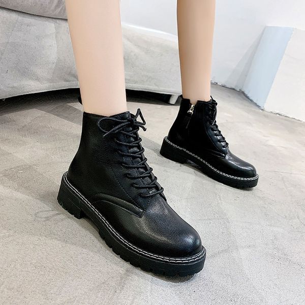 2020 women boots lace up platform motorcyle boots zip booties sewing ankle boots female botines mujer 1006, Black;white
2020 women boots lace up platform motorcyle boots zip booties sewing ankle boots female botines mujer 1006, Black;white