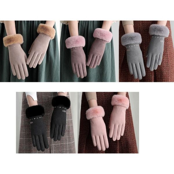 five fingers gloves women winter cold weather full finger thick warm plush lined sweet heart embroidery driving touch screen mittens, Blue;gray
five fingers gloves women winter cold weather full finger thick warm plush lined sweet heart embroidery driving touch screen mittens, Blue;gray