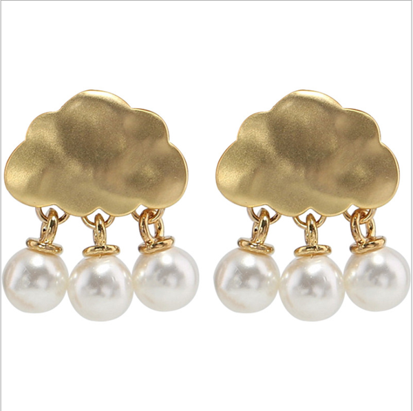 new cute cloud earrings small and simple earrings pearl fresh girly temperament fashionable wild, Golden;silver
new cute cloud earrings small and simple earrings pearl fresh girly temperament fashionable wild, Golden;silver