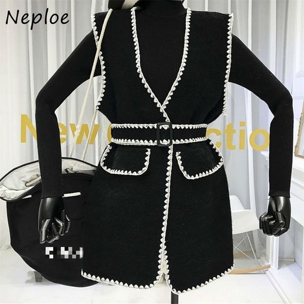 neploe elegant suit chic sashes panelled patchwork vest + solid color slim fit sweaters women autumn 2 piece set 220315, White
neploe elegant suit chic sashes panelled patchwork vest + solid color slim fit sweaters women autumn 2 piece set 220315, White