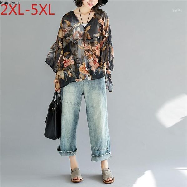 2021 women summer blouse shirts plus size femme lady elegant chiffon loose large clothing print floral batwing tees s32071, White
2021 women summer blouse shirts plus size femme lady elegant chiffon loose large clothing print floral batwing tees s32071, White