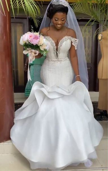 2021 plus size arabic aso ebi crystals beaded luxurious wedding dresses sweetheart mermaid bridal dresses charming wedding gowns zj432, White
2021 plus size arabic aso ebi crystals beaded luxurious wedding dresses sweetheart mermaid bridal dresses charming wedding gowns zj432, White