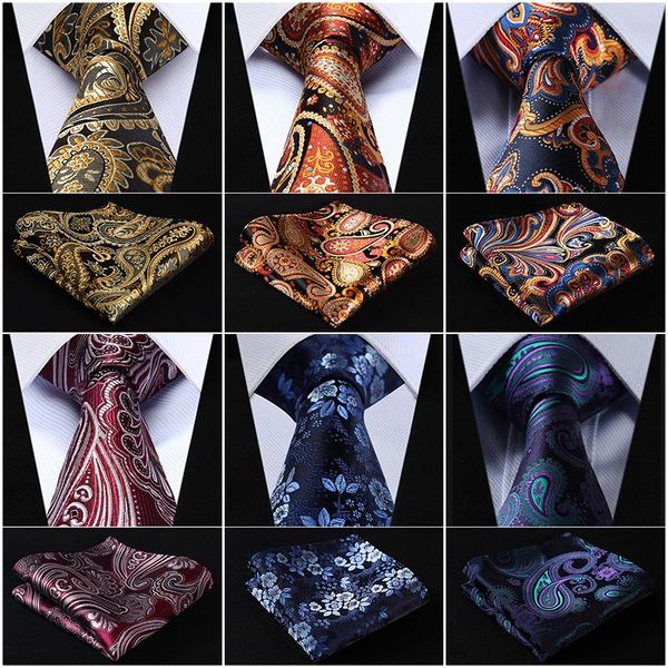 handkerchiefs pocket square classic party wedding floral 3.4" silk mens extra long tie xl necktie handkerchief set #q6, Blue;white