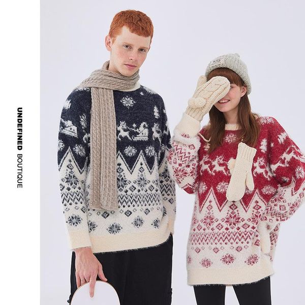 men's sweaters undefined winter christmas sweater men 2021 printing pullover o-neck oversized brand couple, White;black
men's sweaters undefined winter christmas sweater men 2021 printing pullover o-neck oversized brand couple, White;black