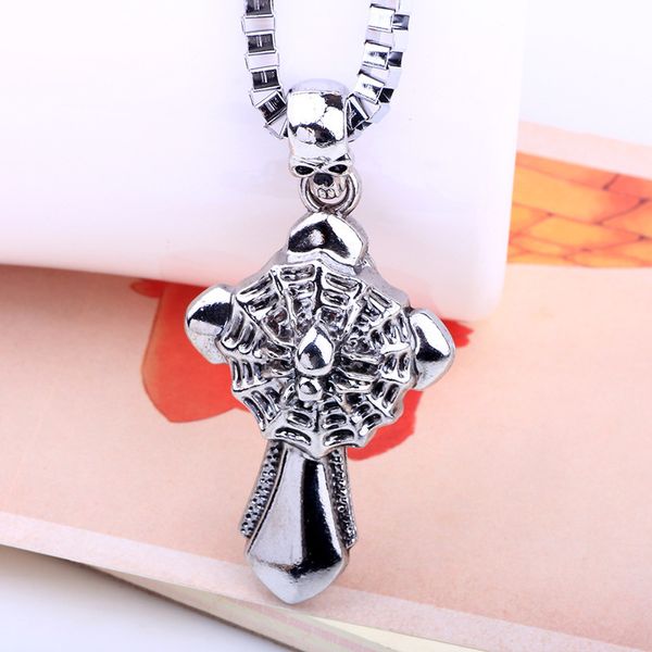 new fashion men's pendant ornament spider necklace men's cross necklace, Silver
new fashion men's pendant ornament spider necklace men's cross necklace, Silver