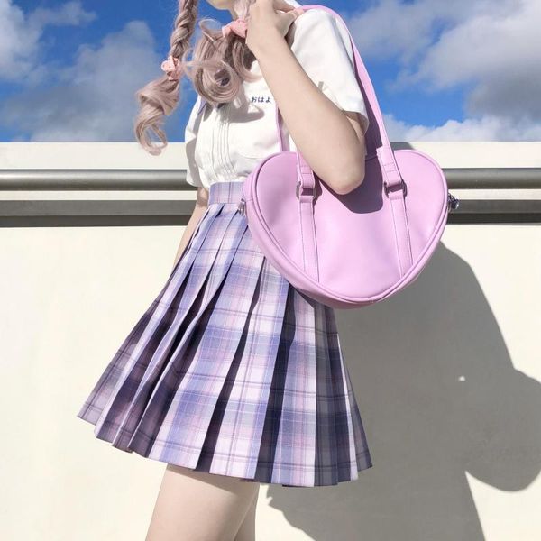 6 colors jk school uniform messenger bag solid heart-shaped shoulder bag all-match cute students female handbags women bags
6 colors jk school uniform messenger bag solid heart-shaped shoulder bag all-match cute students female handbags women bags