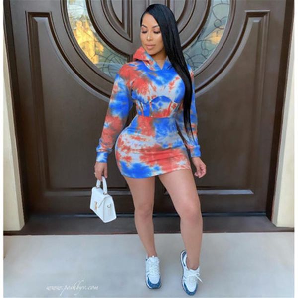 women tie-dye slim dress fashion trend long sleeve hooded skirt clothes designer autumn new male casual slim short dresses, Black;gray
women tie-dye slim dress fashion trend long sleeve hooded skirt clothes designer autumn new male casual slim short dresses, Black;gray