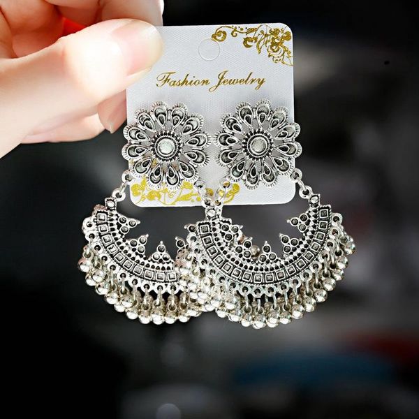 dangle & chandelier 2021 vintage flower earrings for women brincos ethnic boho bells tassel jhumka jewelry, Silver
dangle & chandelier 2021 vintage flower earrings for women brincos ethnic boho bells tassel jhumka jewelry, Silver