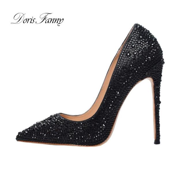 doris fanny black crystals wedding shoes bride women party shoes red bottom high heels large size
doris fanny black crystals wedding shoes bride women party shoes red bottom high heels large size