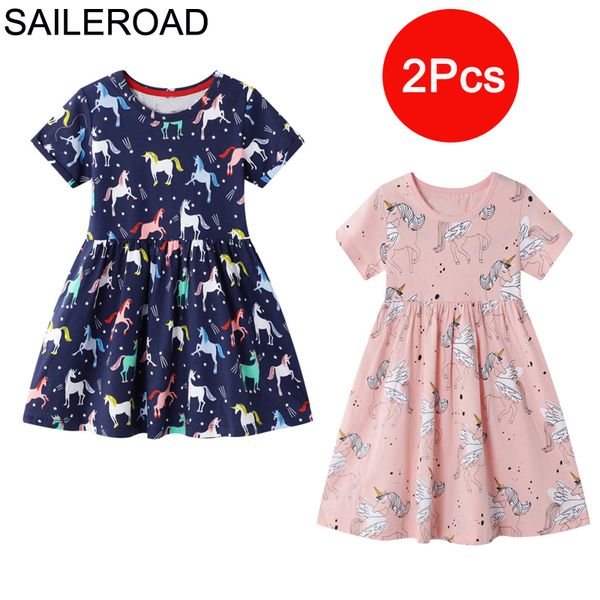 saileroad 2pcs wholsales girls dress vestido unicorn costume for kids clothing 2020 children party dresses for girls clothes t200709, Red;yellow
saileroad 2pcs wholsales girls dress vestido unicorn costume for kids clothing 2020 children party dresses for girls clothes t200709, Red;yellow