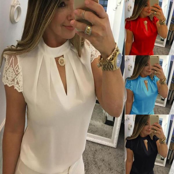 women casual chiffon short sleeve splice lace crop blouse camiseta mujer dames kleding blusas femininas de ver o 20191, White
women casual chiffon short sleeve splice lace crop blouse camiseta mujer dames kleding blusas femininas de ver o 20191, White