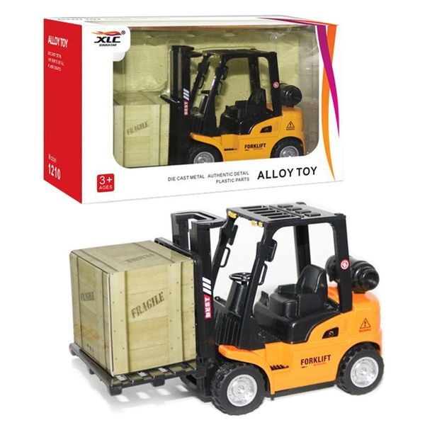 Alloy Boy Car Construction Vehicle Children Lift Forklift Child Model Toy Gift Box