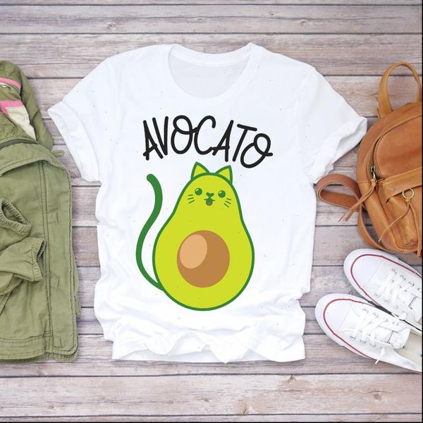 women 2021 summer avocado cat funny cute cartoon printed lady t shirts t shirt ladies womens graphic female tee, White
women 2021 summer avocado cat funny cute cartoon printed lady t shirts t shirt ladies womens graphic female tee, White