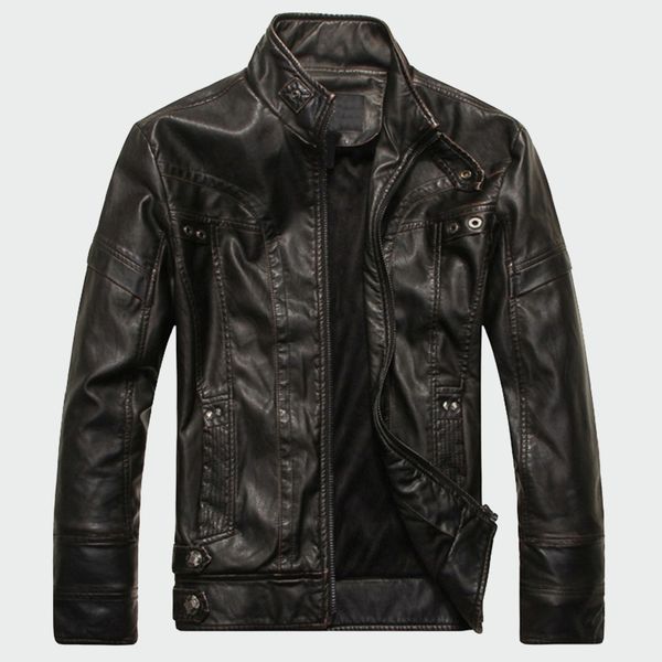 mens leather jackets classic motorcycle bike cowboy jacket male plus velvet thick coats brand clothing 5xl ml001, Black;brown
mens leather jackets classic motorcycle bike cowboy jacket male plus velvet thick coats brand clothing 5xl ml001, Black;brown