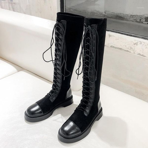 over-the-knee boots women's riding boots genine leather flock cross-tied new winter shoes women's knight1, Black
over-the-knee boots women's riding boots genine leather flock cross-tied new winter shoes women's knight1, Black