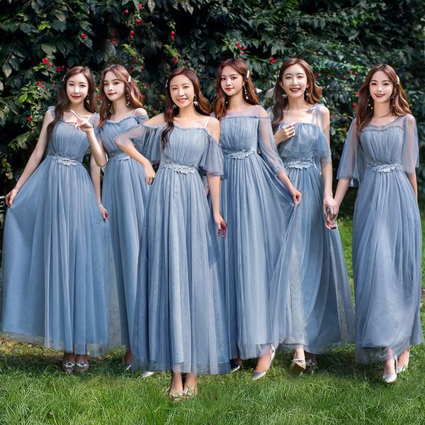 summer women a-line ankle-length belt slim was thin chiffon simple pink champagne gray blue party long bridesmaid dresses 9845, Blue;red
summer women a-line ankle-length belt slim was thin chiffon simple pink champagne gray blue party long bridesmaid dresses 9845, Blue;red