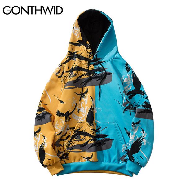 color block patchwork two tone thin hooded sweatshirts streetwear mens hip hop crows print pullover hoodies coats kg-289, Black
color block patchwork two tone thin hooded sweatshirts streetwear mens hip hop crows print pullover hoodies coats kg-289, Black