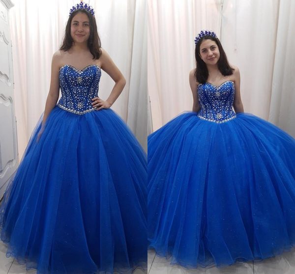 2020 classic blue sweet 16 dresses strapless rhnestones beaded corset back quinceanera dress for women plus size formal gowns prom party, Blue;red
2020 classic blue sweet 16 dresses strapless rhnestones beaded corset back quinceanera dress for women plus size formal gowns prom party, Blue;red