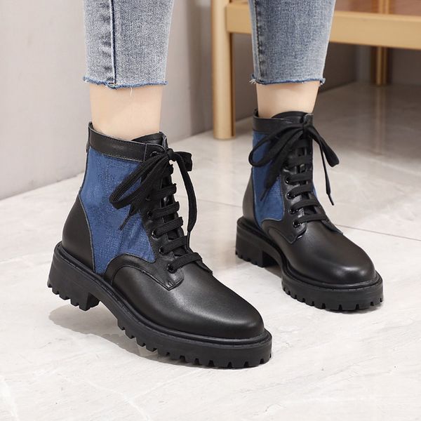 women luxurys designers 2020 high heel desert boots fashion lace up zipper martin boots short fat heel flat bottomed leather ankle boots uie, Black
women luxurys designers 2020 high heel desert boots fashion lace up zipper martin boots short fat heel flat bottomed leather ankle boots uie, Black