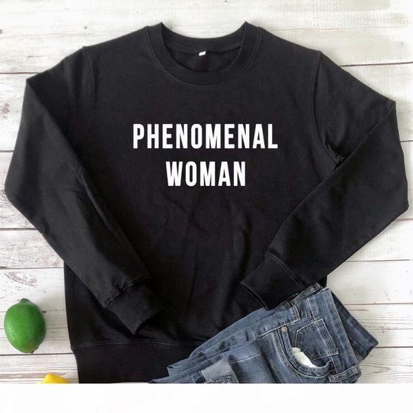 phenomenal woman sweatshirt casual women's rights slogan pullovers ladies graphic feminist sweatshirts streetwear, Black
phenomenal woman sweatshirt casual women's rights slogan pullovers ladies graphic feminist sweatshirts streetwear, Black