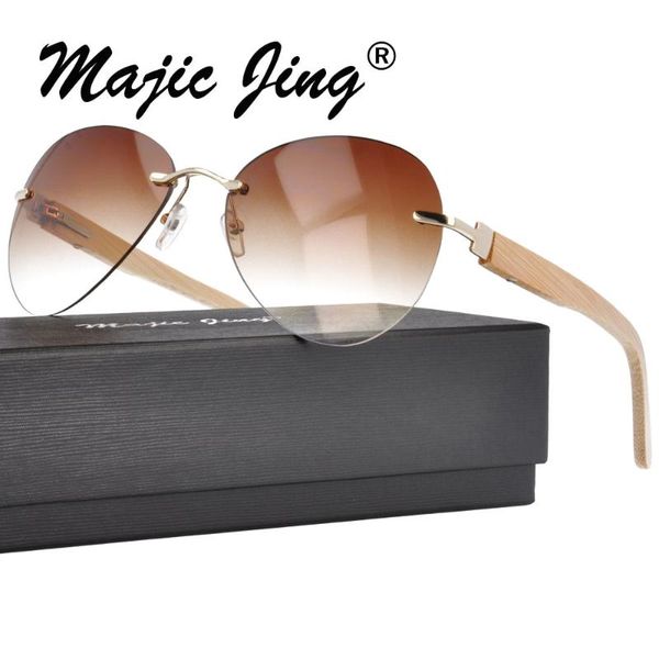 rimless metal sunglasses sunshade with bamboo temple spring hinge sunglasses uv400 15029, White;black
rimless metal sunglasses sunshade with bamboo temple spring hinge sunglasses uv400 15029, White;black