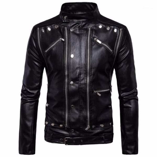 men leather jacket coat male autumn winter multi-ziper rivet design classic black motorcycle leather jacket coat men1
men leather jacket coat male autumn winter multi-ziper rivet design classic black motorcycle leather jacket coat men1