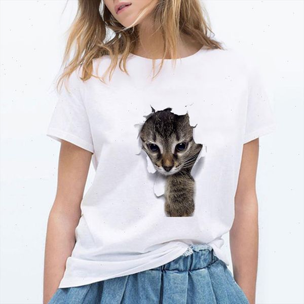 2021 new t shirt charmed 3d cat print casual harajuku women t shirt summer short sleeve 0 neck aesthetic t shirt femme, White
2021 new t shirt charmed 3d cat print casual harajuku women t shirt summer short sleeve 0 neck aesthetic t shirt femme, White